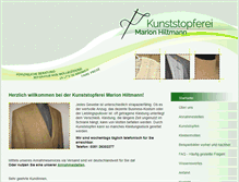 Tablet Screenshot of kunststopferei-hiltmann.de
